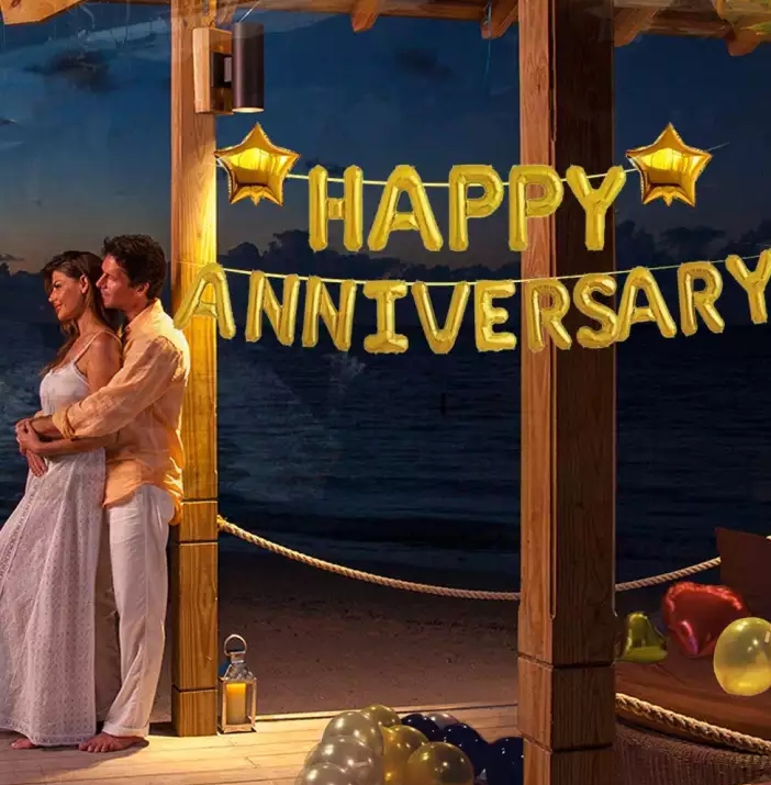 Happy Anniversary Foil banner Balloons