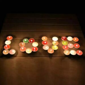 romantic floating light waxcandles